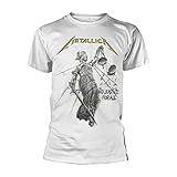 Metallica Justice Männer T-Shirt weiß XXL 100% Baumwolle Band-Merch, B