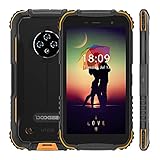 DOOGEE S35 Outdoor Smartphone Ohne Vertrag, Android 10 Outdoor Handy IP68, 4350mAh Batterie, 2GB+16GB(256GB Erweiterbar), 5.0 Zoll, 13MP Triple Kamera, Dual SIM, Face ID GPS WiFi, Orang