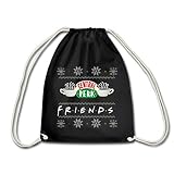 Spreadshirt Friends X-Mas Central Perk Turnbeutel, Schw