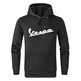 ACEGI Vespa Logo Motif Sport et loisirs Veste Pull à Capuche Coton Couleur unie Sty