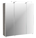 Schildmeyer Spiegelschrank 133076 Trient, 70.0 x 16.0 x 75.0 cm, esche grau Dek