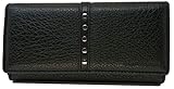 PIERRE CARDIN Damen Geldbörse Groß, Jenuos Geldbeutel Gross Lang Portmonee Portemonnaie Elegant Handtasche Geldbörsen Leder Geldtasche Viele Karten mit Reißverschluss-Tasche für Frauen (SCHWARZ)