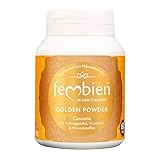 Fembien Golden Powder - Ashwagandha - Curcumin - Calcium - Vitamin B6 B12 - Ayurveda - 60 Kapseln für 2 M