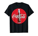 Coca-Cola Red Circle Retro Bottle Logo Graphic T-S