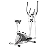 AsVIVA 2in1 Cardio Elliptical Crosstrainer, Heimtrainer (12kg Schwungmasse), Bluetooth Computer (App Nutzung), 8 Widerstandsstufen, flüsterleiser Riemenantrieb, weiß