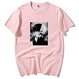 Frühling Und Sommer 2D Rundhals-Sport-T-Shirt, Tokyo Ghoul Anime Grau T-Shirt Unisex Kurzarm, Cosplay