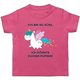 Up to Date Baby - Einhorn - Ich Bin so süß, ich könnte Zucker pupsen! - 12/18 Monate - Pink - t-Shirts für Baby-mädchen - BZ02 - Baby T-S