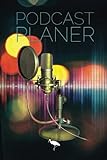 Podcast Planer: Social Media Notizbuch zum Planen von Podcast Folgen mit vorgedruckten Seiten für Themen, Gäste und Ab