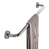 ASDWA Handtuchhalter aus Edelstahl - 50 cm / 19,7 Zoll selbstklebend ODER Schrauben zur Befestigung von Badezimmer-Küchenregalen ，Poliertes F