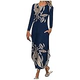 Damenmode Casual Langarm Rundhals Print Kleid Langer Rock Casual Fashion Frühling und Herbst Langarm Rundhals Print Kleid Langer Rock