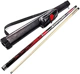 billard queue billiard cue billard zubehör Ahorn Poolqueue Erwachsene 57 Zoll, 1/2 geteilt Hochleistungs Pool Queue Stick 19Oz Sport Silikongriff, Handgemachte Snooker Queue Erwachsene 9,5-11,5-13