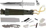 normani Surivalmesser Überlebensmesser Kampfmesser Survival Knife - 12 Teilig Farbe Schw