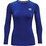 Under Armour Women's HeatGear Compression Long-Sleeve T-Shirt , Royal (400)/White , M