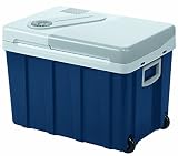 Mobicool 9105302940 W40 AC/DC Tragbarer thermoelektrischer Kühlschrank mit Rädern, Blau, ca. 39 L