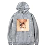 LYWE Europäische Und Amerikanische Sängerin Ariana Grande Lässiger Kapuzenpullover Für Herren Und Damen, 3D-Farbdruck Mit Kapp