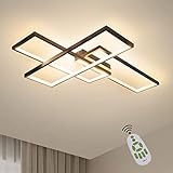 GBLY LED Deckenleuchte Dimmbar Modern Deckenlampe Schwarz Wohnzimmerlampe 65W Geometrisch Wandlampe Multifunktional Deckenbeleuchtung für Wohnzimmer, Schlafzimmer, Büro, Flur und Balk