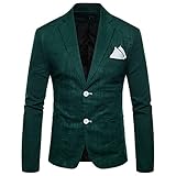 Jacke Herren Slim Fit Revers Einreiher Anzüge Herren Business Work Moderner Urban Style Einfarbig Jacke Herren Trend Mode Lassig Anzüge Jacke H