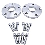 TAKPART 2 Stück 15mm & 20mm Spurverbreiterung Distanzscheiben Set Ø57,1 5x112mm mit 20 Stück Radschrauben M14x1,5 für TT A3 A4 A6 A8 S4 S6 S8 Volkswag