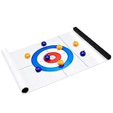 GPMBHNV Faltbares Tabletop Curling Game Familien Brettspiel Mit 8 Shuffleboard-Pucks Für Spaß Im F
