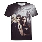 LIZCX T-Shirt The Vampire Diaries Kurzarm 3D Casual Sweatshirt Herren Und Damen Plus Size Top (XS-4XL)