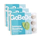 GoBeDo Immune Boosting Gum Mint — Zuckerfreie Xylitol-Kaugummis — Abwehrkräfte stärkend, Vegan und aspartamfrei — 3 x 9er Pack Minz-Kaug