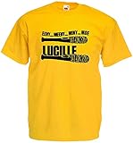 The Walking Dead T-Shirt Eeny Meeny Miny Moe Negan Lucille Shirt gelb M