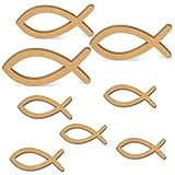 Fische Streudeko Kommunion Deko, 120 Stück Fische Deko Tischdeko Taufe Junge Mädchen, Deko Konfirmation Holz Fische Streuartikel, Kommunionsdeko Konfirmation Erstkommunion Dek