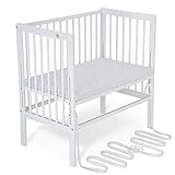 FabiMax Beistellbett BOXSPRING weiß, inkl. Matratze C