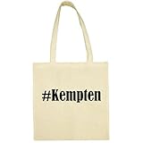 Tasche #Kempten Größe 38x42 Farbe Natur Druck Schw