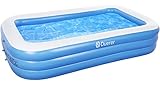 Duerer Aufblasbare Pool, Großer Familienpool, Pool rechteckig für Kinder, Familienschwimmbad, Aufblasbare Schwimmbäder, Schwimmzentrum, Erwachsene, Babys, Outdoor, Easy Set - 300cm x 182cm x 56