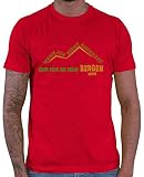 HARIZ Herren T-Shirt Wenn Ich Nicht Aufmache Berge Wandern Klettern Inkl. Geschenk Karte Rot L