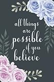 All Things Are Possible If You Believe: Password Book with Alphabetical Tabs, A-Z Username & Password Logbook (Discreet Cover Design)