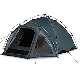 Qeedo Quick Oak 3 Personen Campingzelt, Sekundenzelt, Quick-Up-System - Sharkgrey