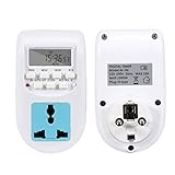 ZYCX123 Outlet Timer Smart-Digital-Programmable Outlet Timer Steckdose für Beleuchtung Lampen EU-Stecker Industrieverbrauchsg