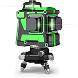 Kreuzlinienlaser Gruen Linienlaser 12Line Laser - 3x360 Grad 3D Selbstnivellierend Nivelliergeraet Professional Level Kreuzlaser Baulaser N
