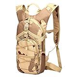 Kaiyei Militär Bike Rucksack 15L Camouflage Casual Wasserdicht Mehrfachtasche Dauerhaft Taktische Sport Reisen Trekking Wanderrucksack Klein Tasche Herren Damen Army Backpack Wüste C