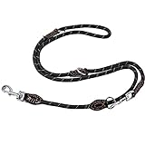 Hundeleine Große Hunde Doppelleine Reflektierend, Premium Hunde Leine 3fach Verstellbar Umhängeleine aus Nylon, Führleine Hund Rund und Bissfest mit 2 Karabiner, Dog Leash 2