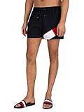 Tommy Hilfiger Herren Kurze reguläre Badeshorts mit Kordelzug, Blau, XXL