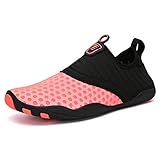 LIUXING-Home Beach Shoes Turnhalle-Laufband-Schuhe, weiche Schuhe, atmungsaktive Stretchschuhe Water Sports Shoes (Color : Pink, Size : 42)