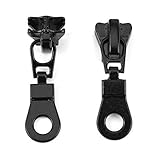 Fydun Reißverschluss Schieber 20 Stück Metalllegierung Zipper Sliders Größe # 5 Reißverschluss Reparatur Ersatz Kit Schwarz für DIY Kleidung T