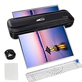 Laminiergerät A4, Laminierset 4 in 1 Thermo-Laminator inkl 10 Laminierfolien, Papierschneider, Eckenrunder Schnelle Aufwärmzeit und Jam Release-Schalter Ideal für Büro, Zuhause und S