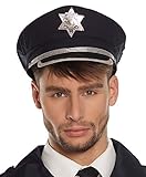 Boland 97049 - Mütze Polizist, Kopfbedeckung, Hut, Sheriff, Deputy, Kostüm-Zubehör, Verkleidung, Karneval, Mottoparty, JG