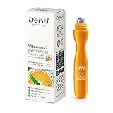 DeBa Vitamin C Augenserum Roll-On | Anti-Aging Serum mit Sofort-Effekt - Reines Vitamin C, Hyaluronsäure, Ivy Extrakt und Pleurimincyl™️, Hochkonzentriert - 15