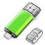 KOOTION USB C Stick 64GB Speicherstick Typ C USB 3.0 Memory Stick USB Dual OTG Flash-Laufwerk 2-in-1 USB Type C Mini USB C Flash Drive für Handy/PC/Smartphone, Grü