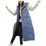 JAKA LäSsige Locker Gestreifte Lange äRmel Damen Damen Warm Plus Size Einfarbig Mit Kapuze Einreiher Mittellange Baumwolljacke Weste Slim Cardigan C