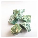 CHHNGPON Rauer Stein Natürlicher Kristallquarz Stein Mineral Green Fluoritstein Heimdekoration Schnitzen DIY. Material-Energie-Radimpuls HealingCrystal (Color : Amazon Stone, Size : 1-3cm)