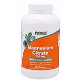 Now Foods, Magnesium Citrate, 200 mg, 250 vegane Tabletten, Laborgeprüft, Mineralien, Glutenfrei, Sojafrei, Veg