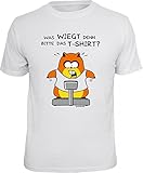 Funshirt - was wiegt denn Bitte das T-Shirt - inkl. Urkunde als Geschenk Set zum Geburtstag für Dicke Leute mit Humor, Größe:XL