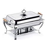 Edelstahl Chafing Dish Speisenwärmer, Edelstahl Warmhaltebehälter für Catering, Buffet und Party Lebensmittelisolierung (66 * 36 * 40cm)