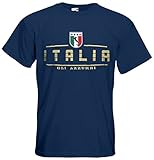 Italien Italia T-Shirt Fanshirt Nation EM-2021 Navyblau L